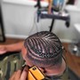 Men's cornrow, single twist, single plaits