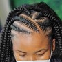 Butterfly cornrows midback and under. (Not recommended for very tick hair) (Non refundable $50 Deposit required *not transferable if cancelation)