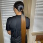 Ponytail with Brazilian hair