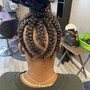 Med knotless braids