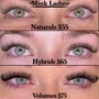 Hybrid Mink Lashes (a mix of natural and volume)