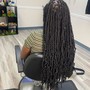 Distressed Butt Length Goddess Locs