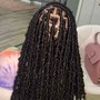 Distressed Butt Length Goddess Locs