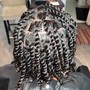 6-8 Cornrows w/ Curl Crochet Hair