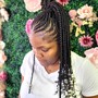 Single Crochet in front / cornrow crotchet in back