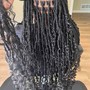 Medium knotless braids