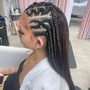 Feed in braids w. Hair added