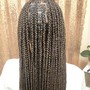 Natural hair braid down Cornrows