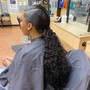 Sleek ponytail relaxed hair