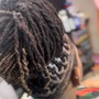 Micro Double Strand Starter Locs top (shaved sides)