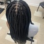 Front feeder/ back knotless braids