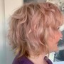 Woman's hair cut short