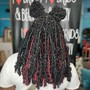 Medium Fulani twists (mid back)