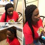 Medium straight back feedin Braids