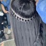 Feather weft rows