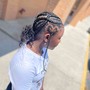 1 layer feed in braids w/ knotless (Fulani/tribal)