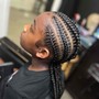 1 layer feed in braids w/ knotless (Fulani/tribal)