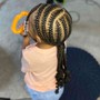 Kids braids w/weave Ages 2-9