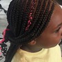 Adding beads to kid hairstyles