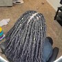 Crochets- half box braided back instead of fully cornrowed