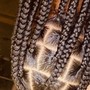 Criss cross rubber bands braids