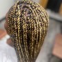 French Curl Knotless Braids (Medium)