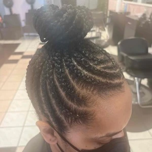 senegalese twist bun