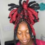 Pineapple Ponytail Over Dreads