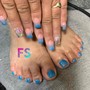 Gel Pedicure w/Full Set acrylic