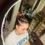 Straight back cornrows