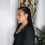 Straight back cornrows