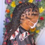 Kid's Natural Ponytail (8-10 Cornrows Into Bun