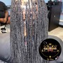 Feed ins front/ knotless Braids back