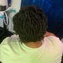 Small braids on natural hair