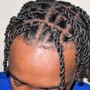 Men's Braids shaved head