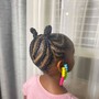 Kid Braids with Natural Hair