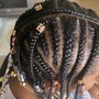 Kid's Braids Knotless Box Braids (with braiding hair added)