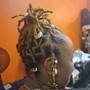 Loc  retwist and style on maintenanced hair