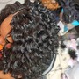 Silk Press on natural hair ad 10$ if trim.is needed add $10 for deep condition