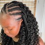 Half Feed In Braids Half Crochet Braids