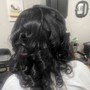 Color service  high lights with a Style  ( Curls or Straight look )