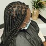 Small Knotless Braids. Mid-Back