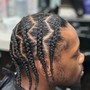 Men's design Braids tapered cut