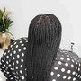 Small Knotless Braids. Mid-Back