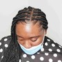 Small Knotless Braids. Mid-Back