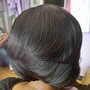 Silk Press W/Style curl /flatiron