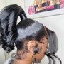 Traditional sew in with minimal leave out (no closure)