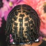 Feed in braids with medium knot less