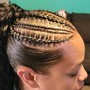 Tribal braids with box braids