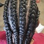 Tribal braids with knotless braids